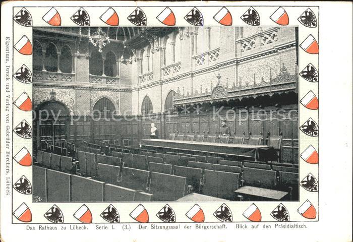 LueBECK  CITY Rathaus Sitzungssaal der Buergerschaft