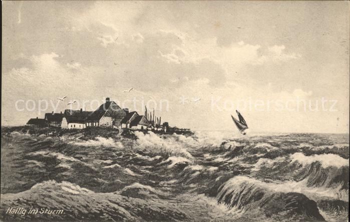 Hallig Nordsee Sturmflut