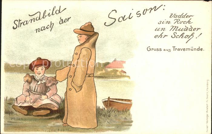 Travemuende Ostseebad Strandbild nach der Saison