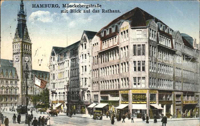 HAMBURG  CITY Moenckebergstrasse mit Rathaus