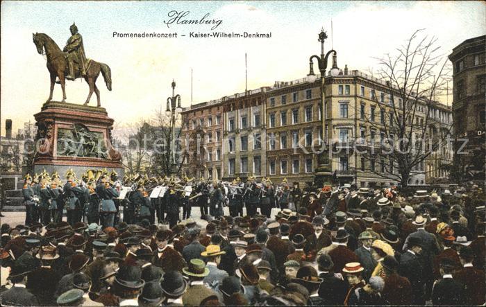 HAMBURG  CITY Kaiser Wilhelm Denkmal Promenadenkonzert
