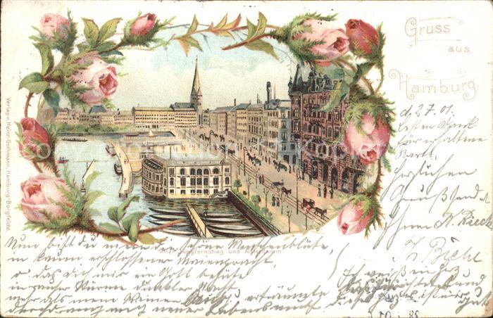 HAMBURG  CITY Jungfernstieg mit Alsterdamm