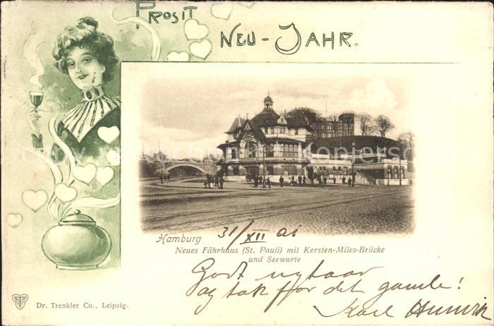 HAMBURG  CITY Neues Faehrhaus mit Kersten Miles Bruecke und Seewarte