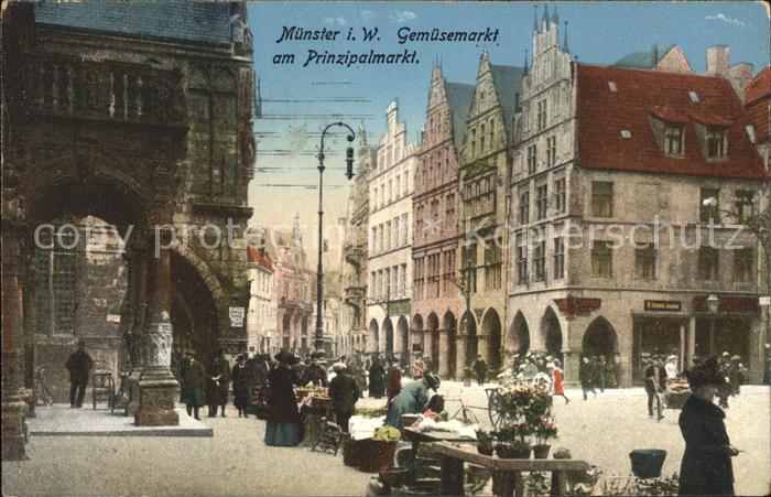 Muenster Westfalen Gemuesemarkt am Prinzipalmarkt