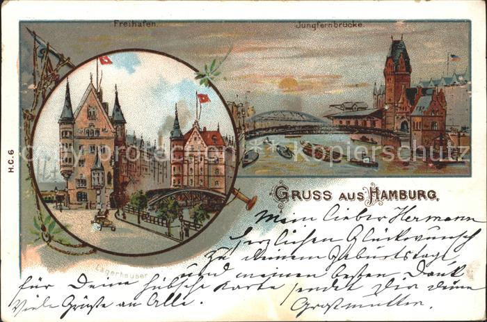 HAMBURG  CITY Jungfernbruecke Lagerhaeuser
