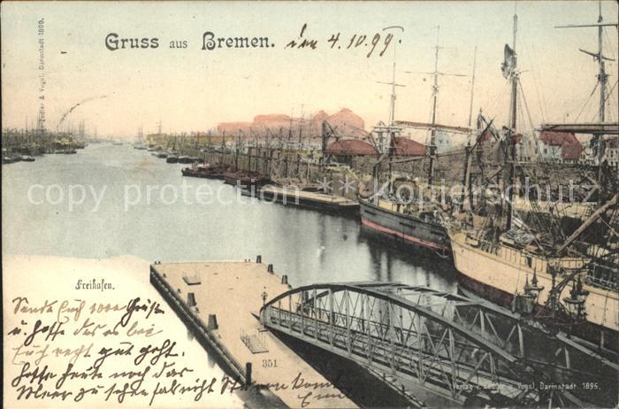BREMEN  CITY Freihafen Schiffe