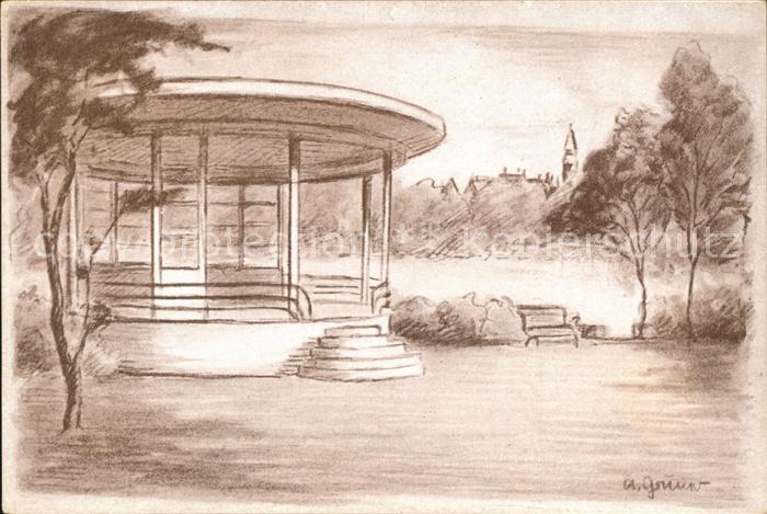 Zwickau Sachsen Musiktempel Zeichnung