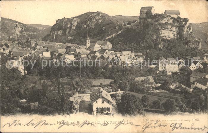 Pottenstein Oberfranken Fraenkische Schweiz Totalansicht