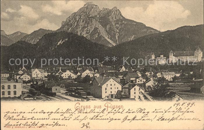Fuessen Allgaeu Ortsansicht