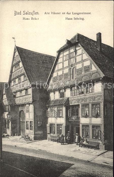 Bad Salzuflen Alte Haeuser an der Langestrasse Haus Reker und Sehring