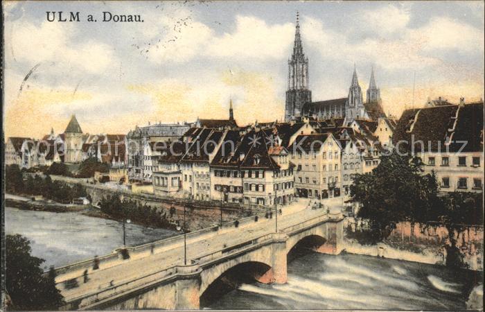 Ulm Donau Stadtansicht Donaubruecke