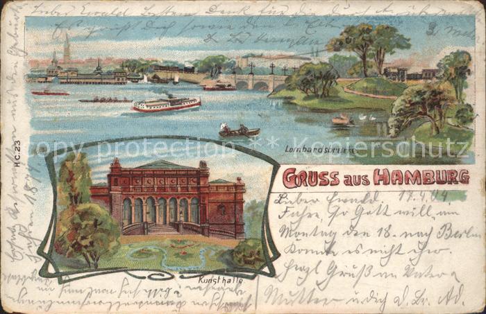 HAMBURG  CITY Lombardsbruecke Kunsthalle
