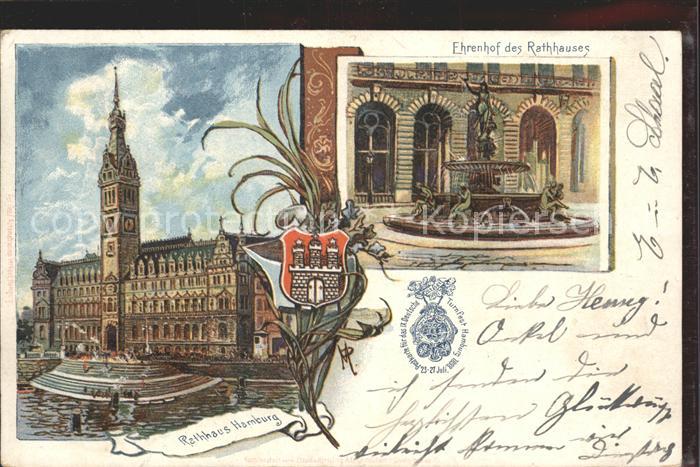 HAMBURG  CITY Rathhaus mit Ehrenhof