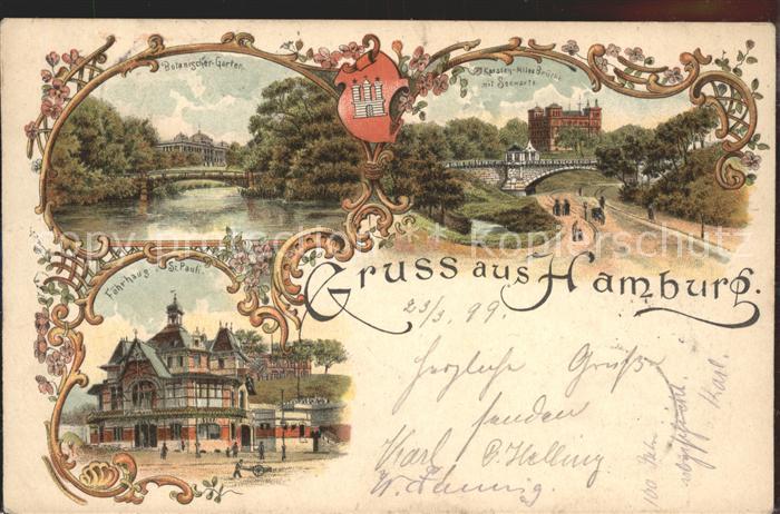 HAMBURG  CITY Faehrhaus St Pauli Botanischer Garten Karsten Miles Bruecke mit Se