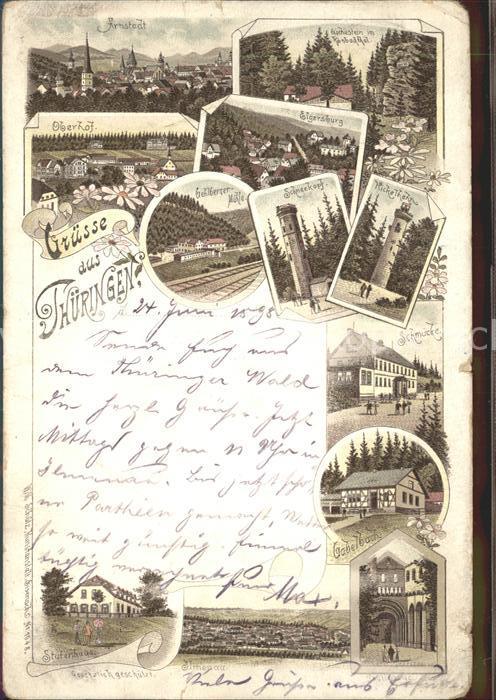 Oberhof Thueringen mit Arnstedt Elgersburg Gehlberger Muehle Schneekopf Kickelha