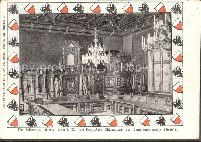 LueBECK  CITY Rathaus Kriegsstube Sitzungssaal des Buergerausschusses