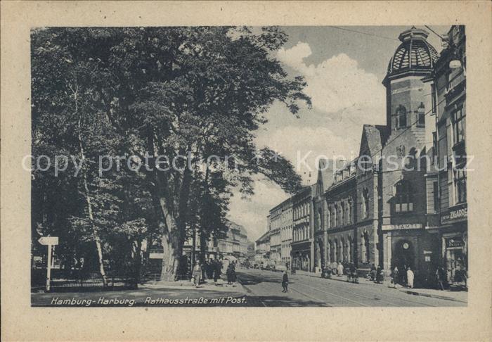 Harburg Hamburg Rathausstrasse mit Post