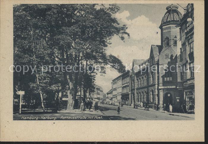 Harburg Hamburg Rathausstrasse mit Post