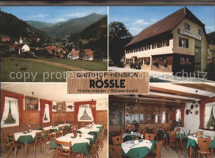 Niederwasser Gasthof Pension Roessle Gastraeume Ortsansicht