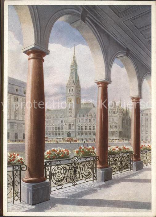HAMBURG  CITY Alsterarkaden und Rathaus