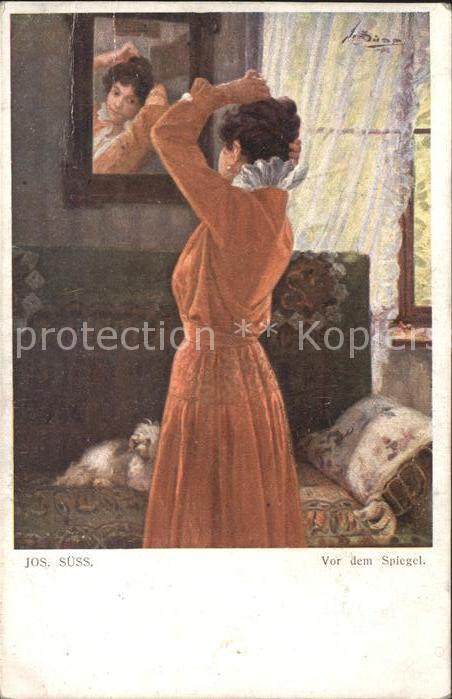 Verlag Galerie Wiener Kuenstler Nr. 869 Jos. Suess Vor dem Spiegel