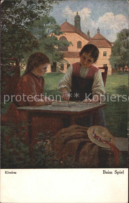 Kinder Child Enfants Brettspiel Kuenstlerkarte Kleehas
