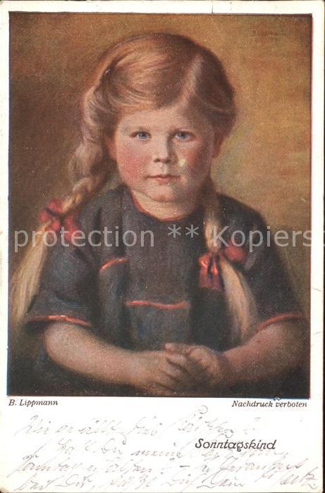 Kuenstlerkarte B. Lippmann Sonntagskind
