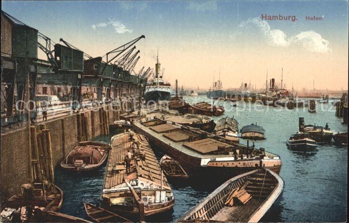 Hafenanlagen Hamburg Boote Frachter