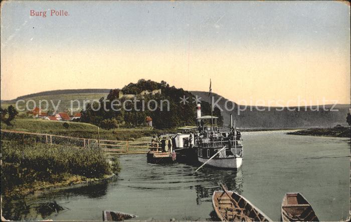 Dampfer Binnenschifffahrt Burg Polle
