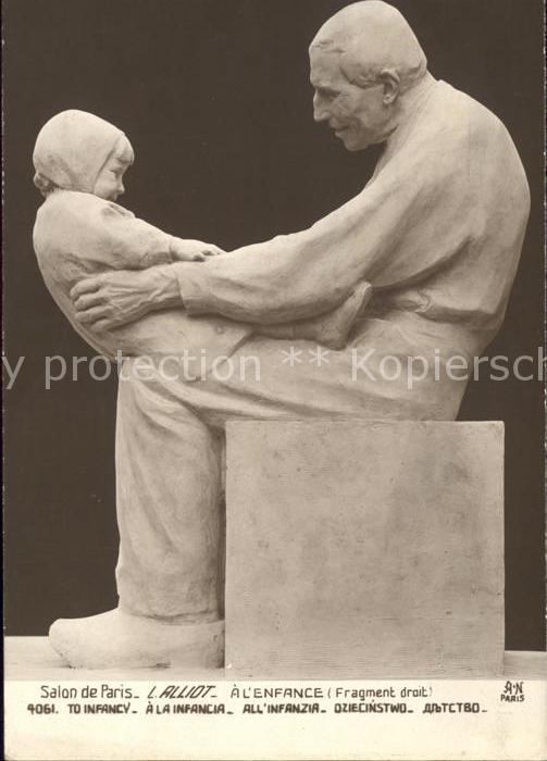 Skulpturen L. Alliot A l'Enfance Salon de Paris Nr. 4061