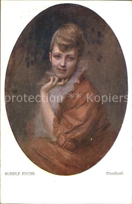 Verlag Galerie Wiener Kuenstler Nr. 752 Rudolf Fuchs Blondkopf