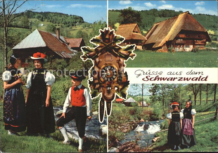 Trachten Schwarzwald Kuckucksuhr Schwarzwaldhäuser