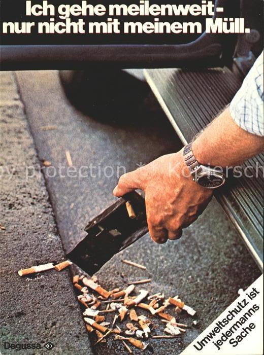 Zigarette Werbung Umweltschutz Degussa