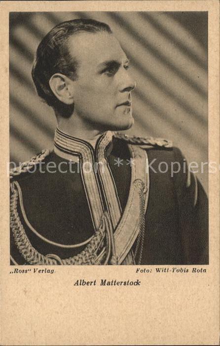 Schauspieler Albert Matterstock Foto Witt-Tobis Rota Ross-Verlag