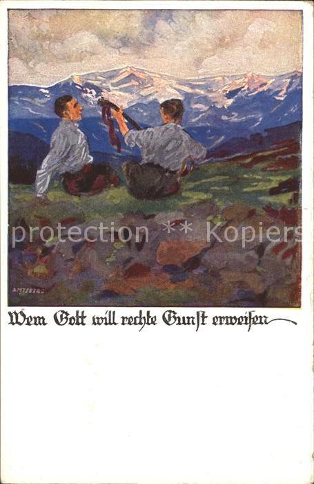 Kuenstlerkarte Amtsberg Gitarre Berge Natur Deutsche Turnerschaft