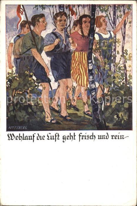 Kuenstlerkarte Amtsberg Deutsche Turnerschaft Wohlauf die Luft geht frisch und r