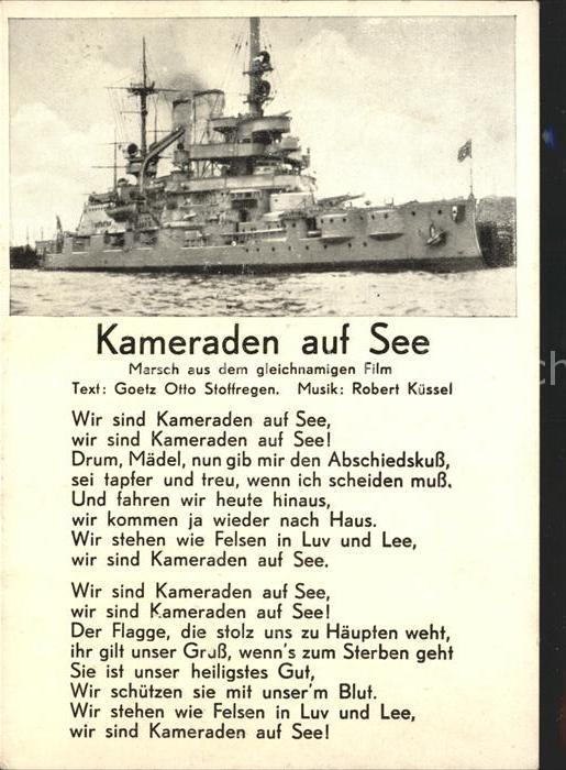 Marine Lied Kameraden auf See Goetz Otto Stoffregen