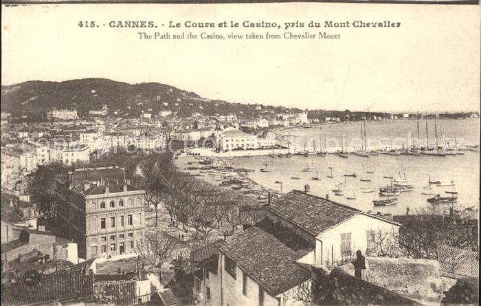 Cannes Alpes-Maritimes Le Cours et le Casino pris du Mont Chevalier