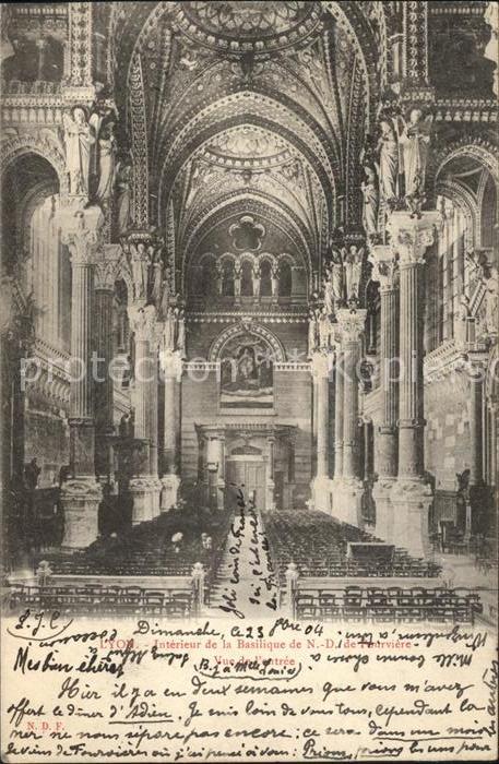 Lyon France Interieur de la Basilique de Notre Dame