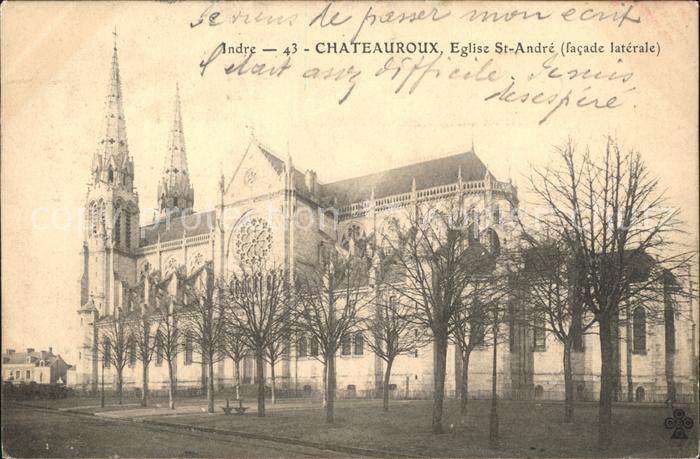 Chateauroux Indre Eglise St Andre facade laterale
