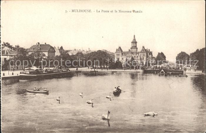 Mulhouse Muehlhausen La Poste et le Nouveau Bassin