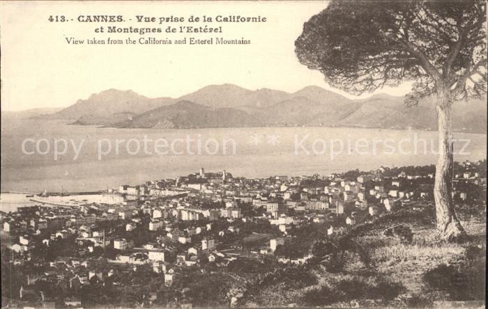 Cannes Alpes-Maritimes Vue prise de la Californie Montagnes de