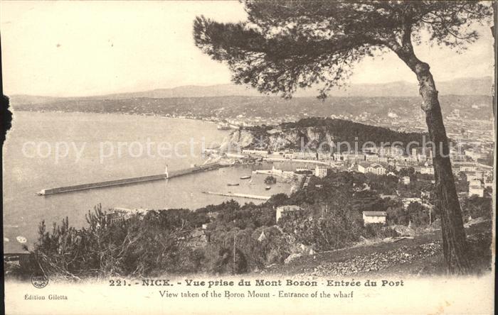 Nice Alpes Maritimes Vue prise du Mont Boron Entree du Port