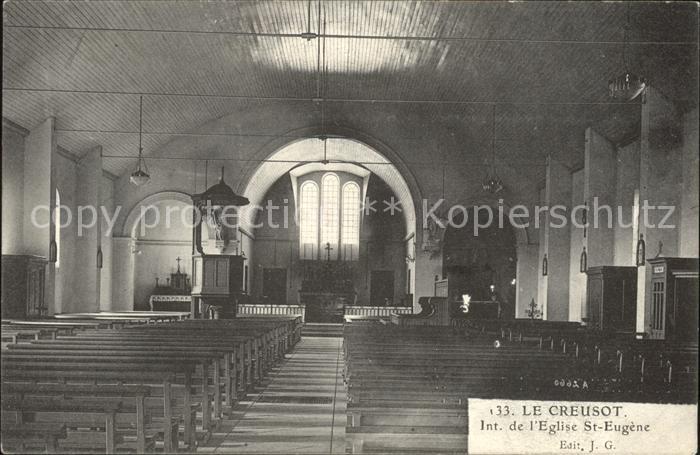 Le Creusot Saone-et-Loire Interieur de l'Eglise Saint Eugene