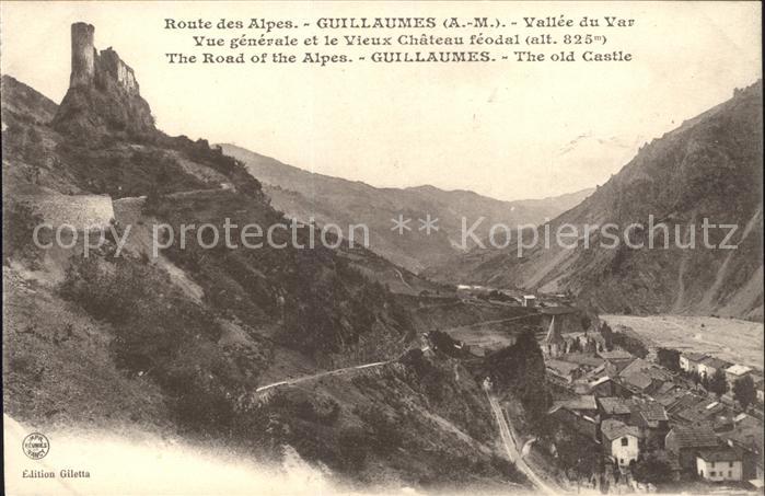 Guillaumes Vue generale Vieux Chateau feodal Route