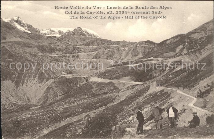 Col de la Cayolle Lacets de la Route des Alpes Vallee du