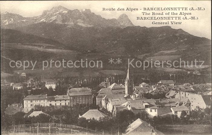 Barcelonnette Vue generale Route des Alpes