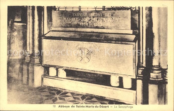 Le Desert Abbaye de Sainte Marie Le Sarcophage