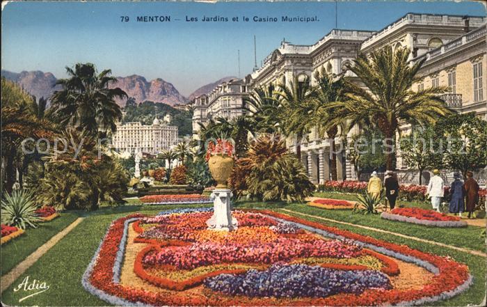 Menton Alpes Maritimes Jardins et Casino Municpal