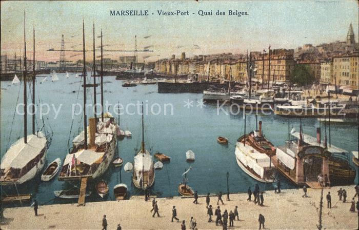 Marseilles Vieux Port Quai des Belges Bateaux